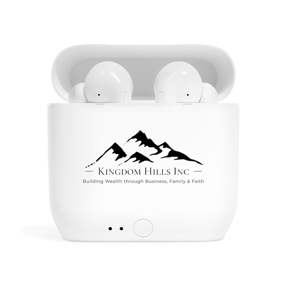 Thumbnail: Wireless Earbuds Charger Case with "Kingdom Hills Inc" Logo