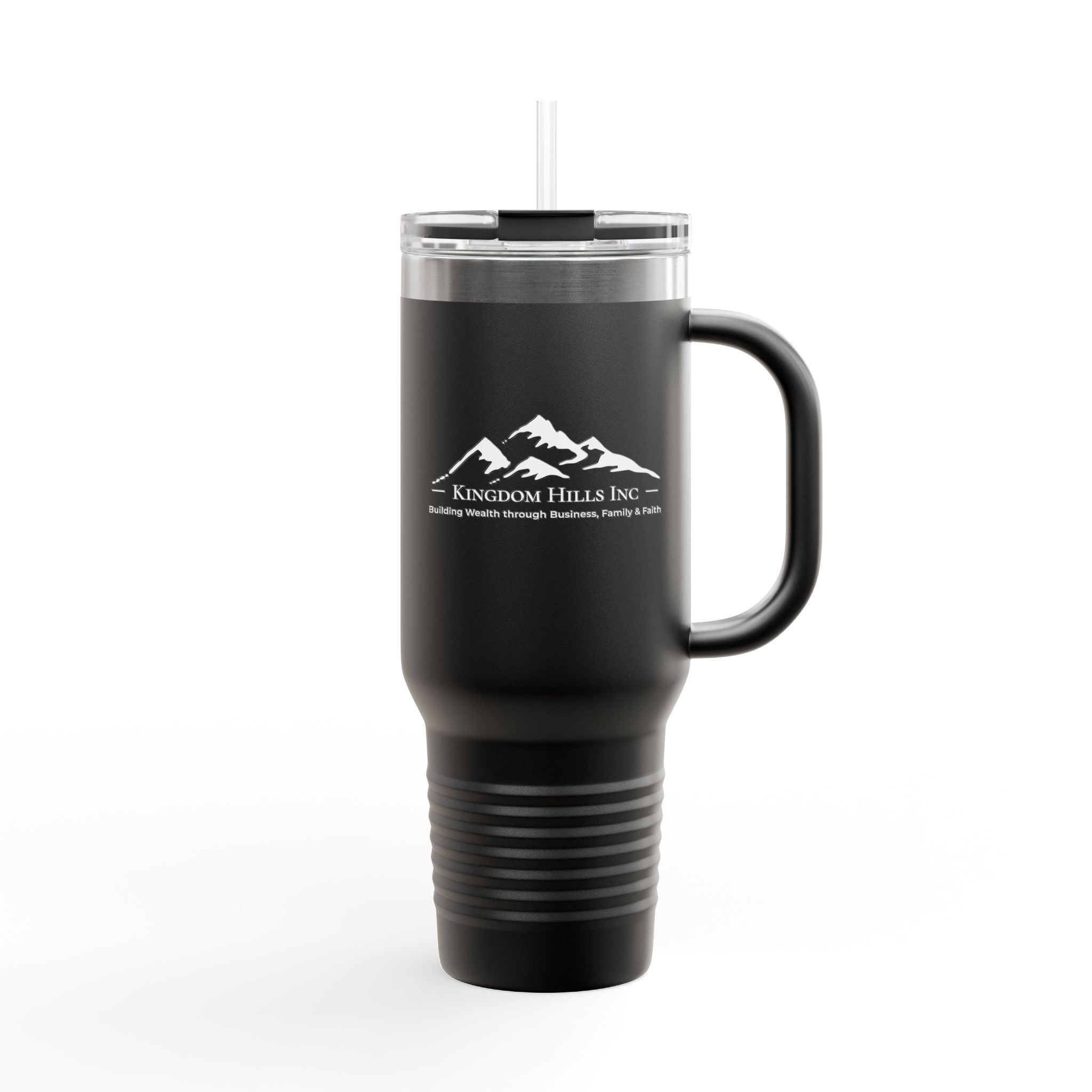 40oz Insulated Travel Mug with Mountain Logo Thermal Tumbler