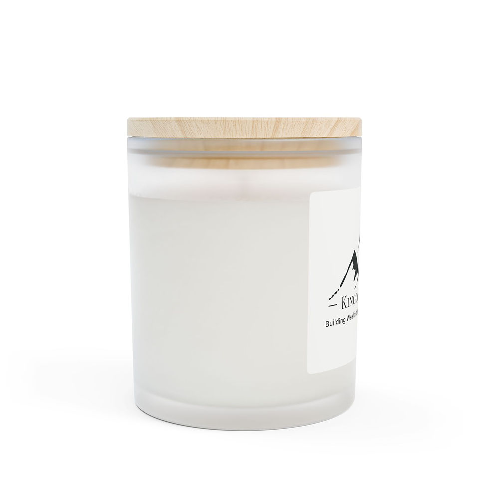 Thumbnail: Frosted Glass Candle — Kingdom Hills Inc. Logo Soy Candle (11 oz)