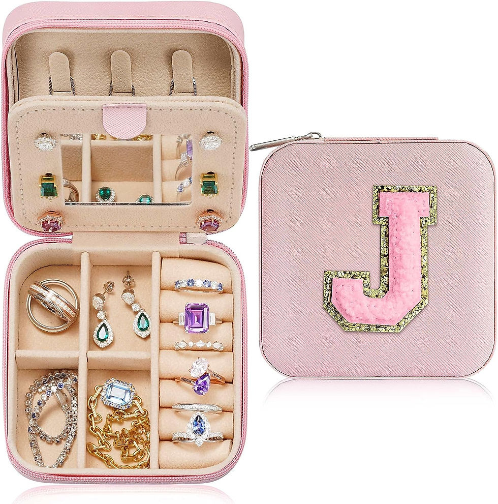 Thumbnail: Initial Travel Jewelry Case Organizer | Small Travel Jewelry Case |
