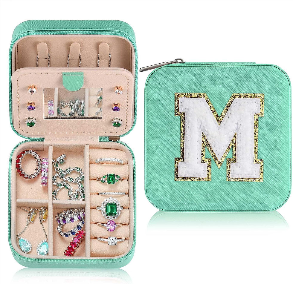Thumbnail: Initial Travel Jewelry Case Organizer | Small Travel Jewelry Case |