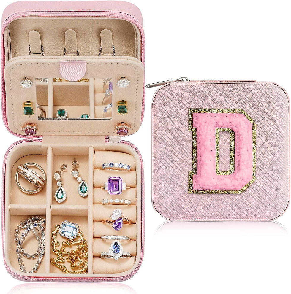 Thumbnail: Initial Travel Jewelry Case Organizer | Small Travel Jewelry Case |