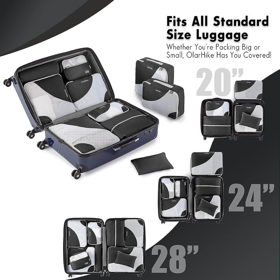 Thumbnail: 10 Set Durable Packing Cubes for Suitcases