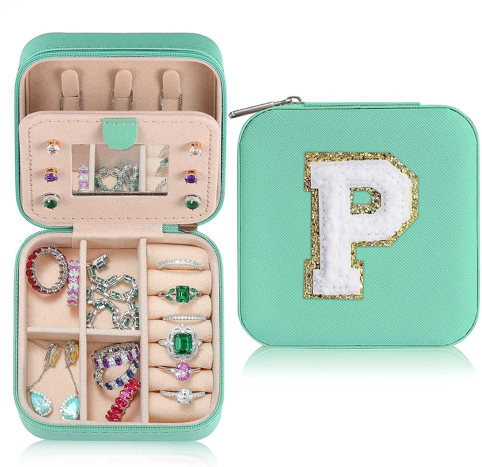 Thumbnail: Initial Travel Jewelry Case Organizer | Small Travel Jewelry Case |