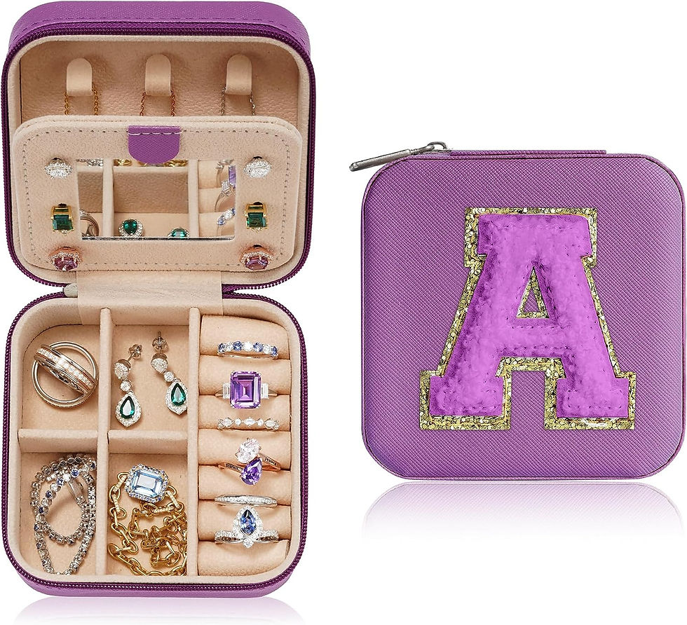 Thumbnail: Initial Travel Jewelry Case Organizer | Small Travel Jewelry Case |