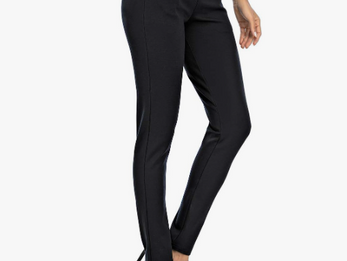 Women's High Waist Pull on Dress Pant with Pockets