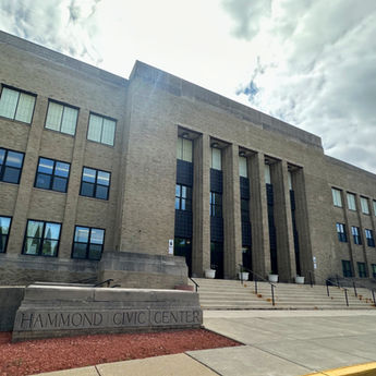 front entrance at Hammond Civic Center