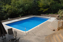 paver brick pool deck builder