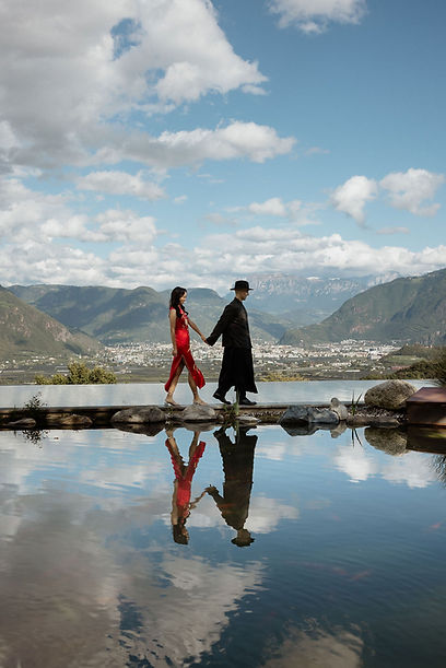 Mountain wedding in South Tyrol Italy, couple testimonial at luxury buy-out wedding venue, destination wedding Europe, multi-day wedding weekend and wedding vacation mountain celebration