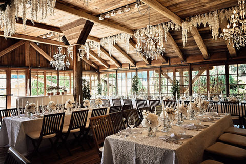Traditional wedding table setting at Freihaus Brenner Tegernsee Munich Bavaria Germany, lakeside wedding venue, classic reception setup