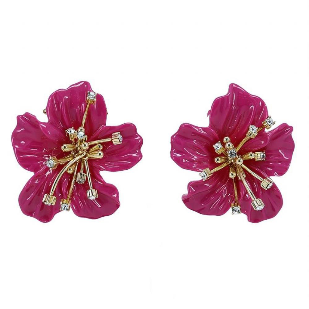 Aretes Flor hibisco 