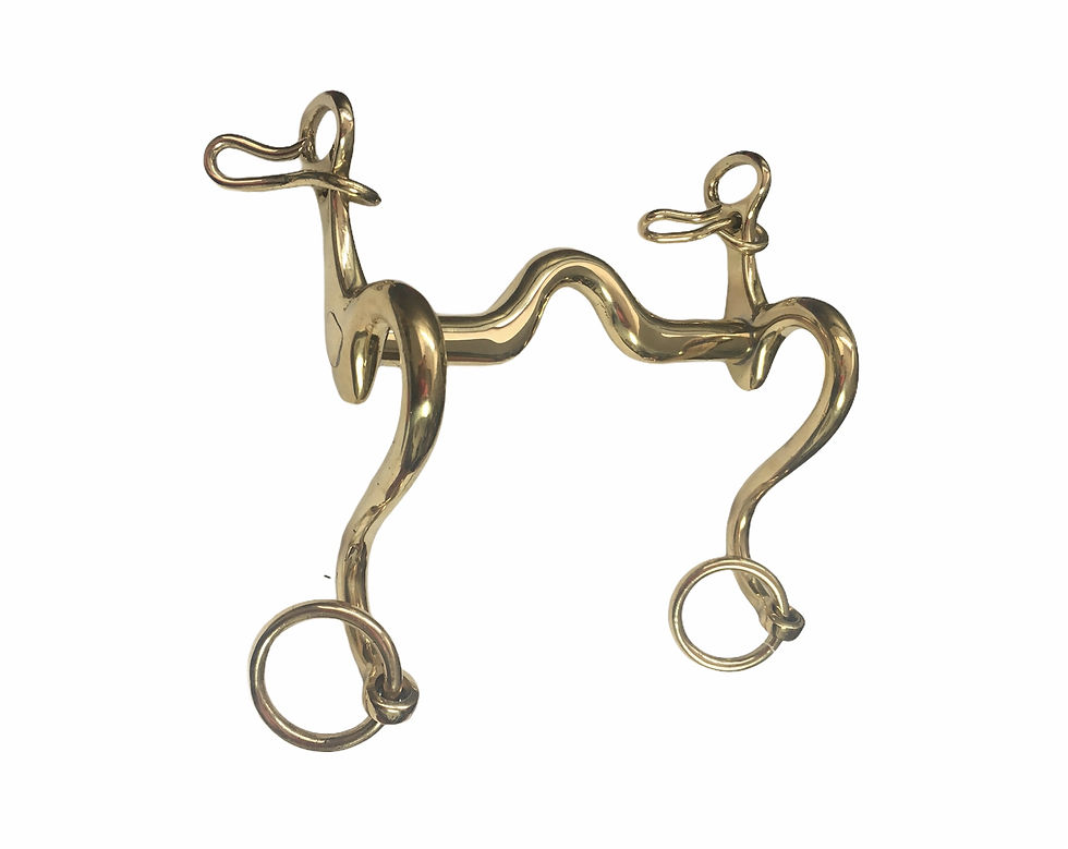 Hattyúnyakú réz zabla nyelvkihagyós szájrésszel