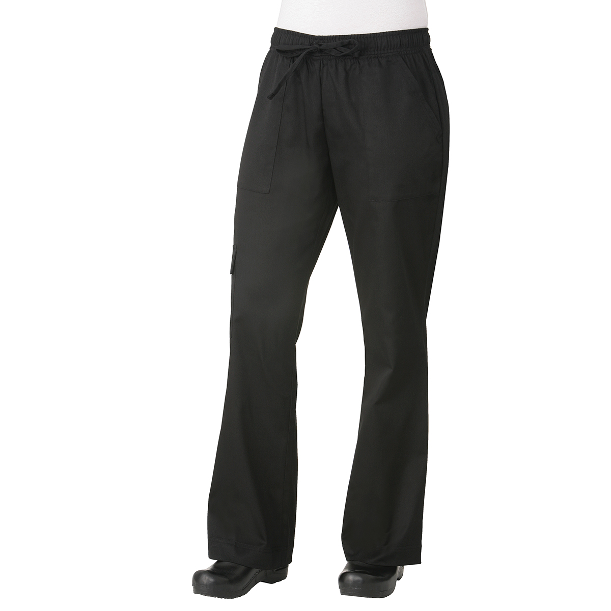 PANTALON MUJER CARGO, NEGRO, CHEFWORKS