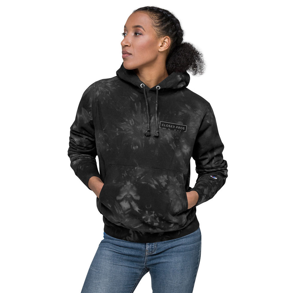 Thumbnail: Black Unisex Champion Tie-Dye Hoodie