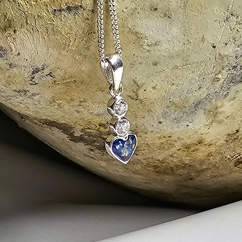 Thumbnail: Lilly drop heart necklace