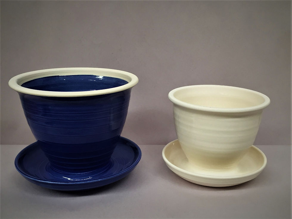 Earthenware Violet Planter