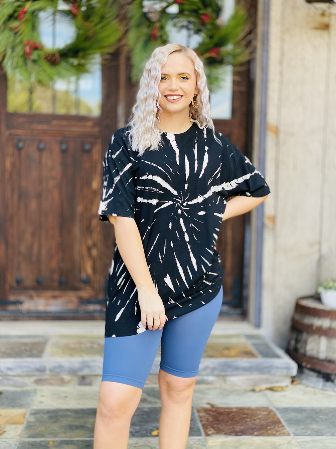 Bike It or Not Biker Shorts in Steel Blue