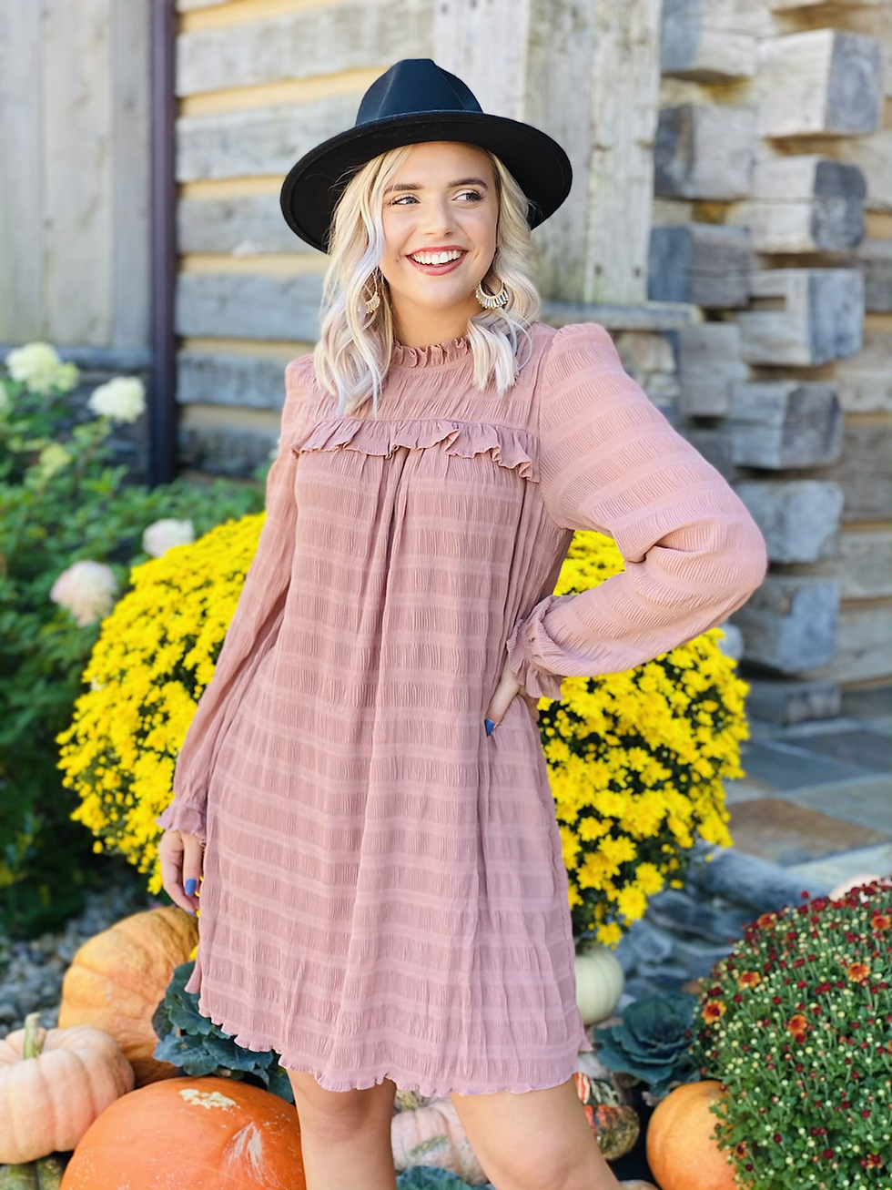 Thumbnail: Frilled To Meet You Dress in Pink