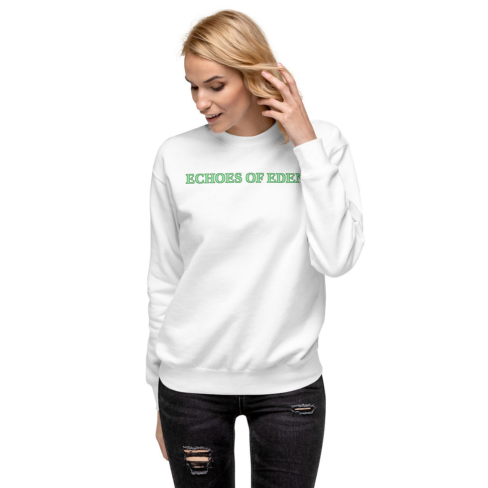 Thumbnail: Echoes of Eden - Stained Victory Unisex Premium Sweatshirt