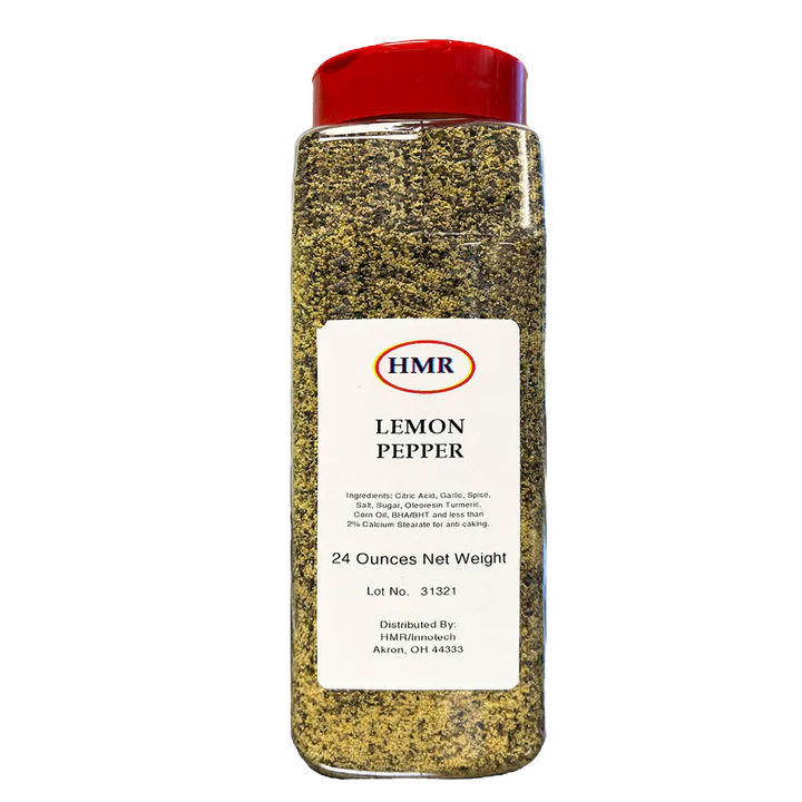 Asmus Lemon Pepper Rub 24 oz plastic jar for commercial foodservice