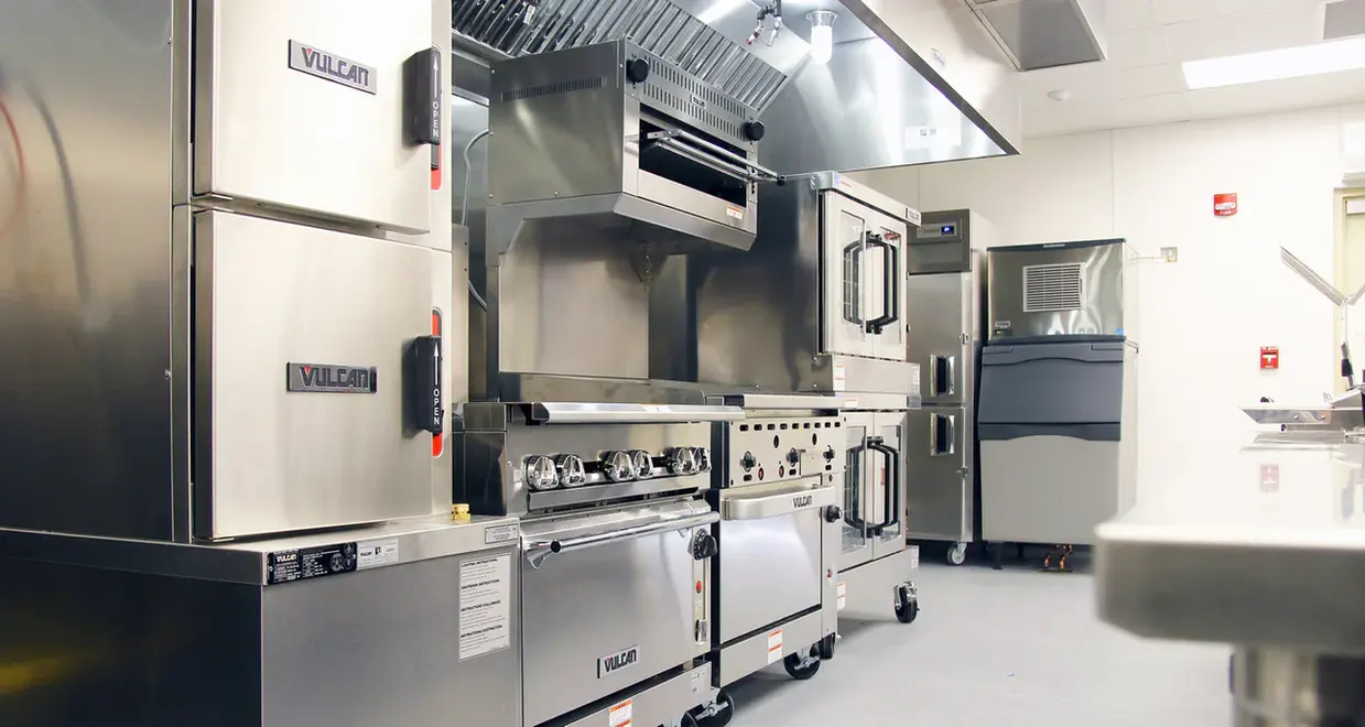 Vulcan kitchen ovens on display