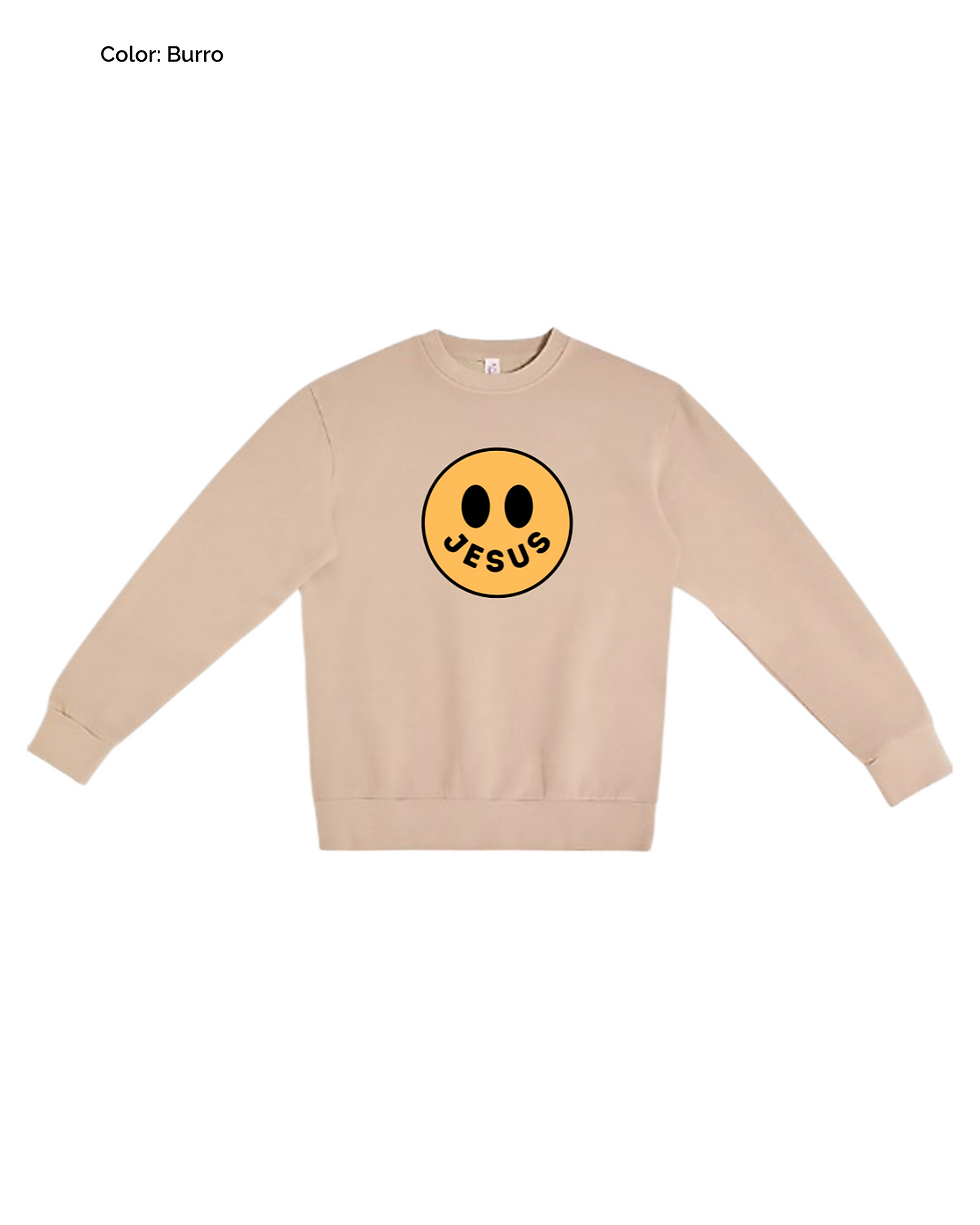 Thumbnail: Smiley Face Jesus Crewneck Sweatshirt