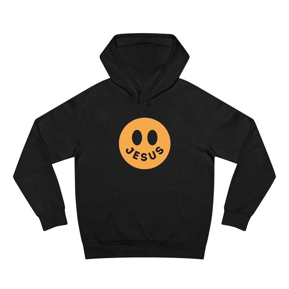 縮圖：Smiley Face Jesus Unisex Hoodie