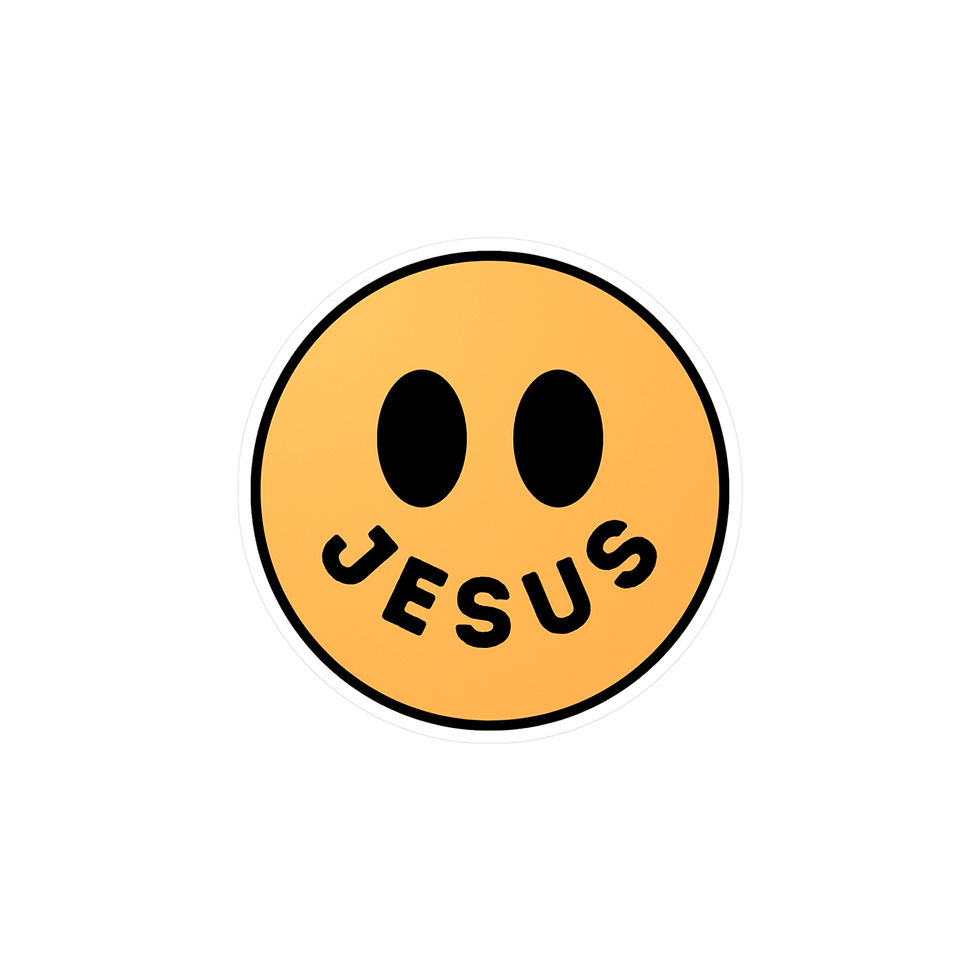 縮圖：Smiley Face Jesus Sticker