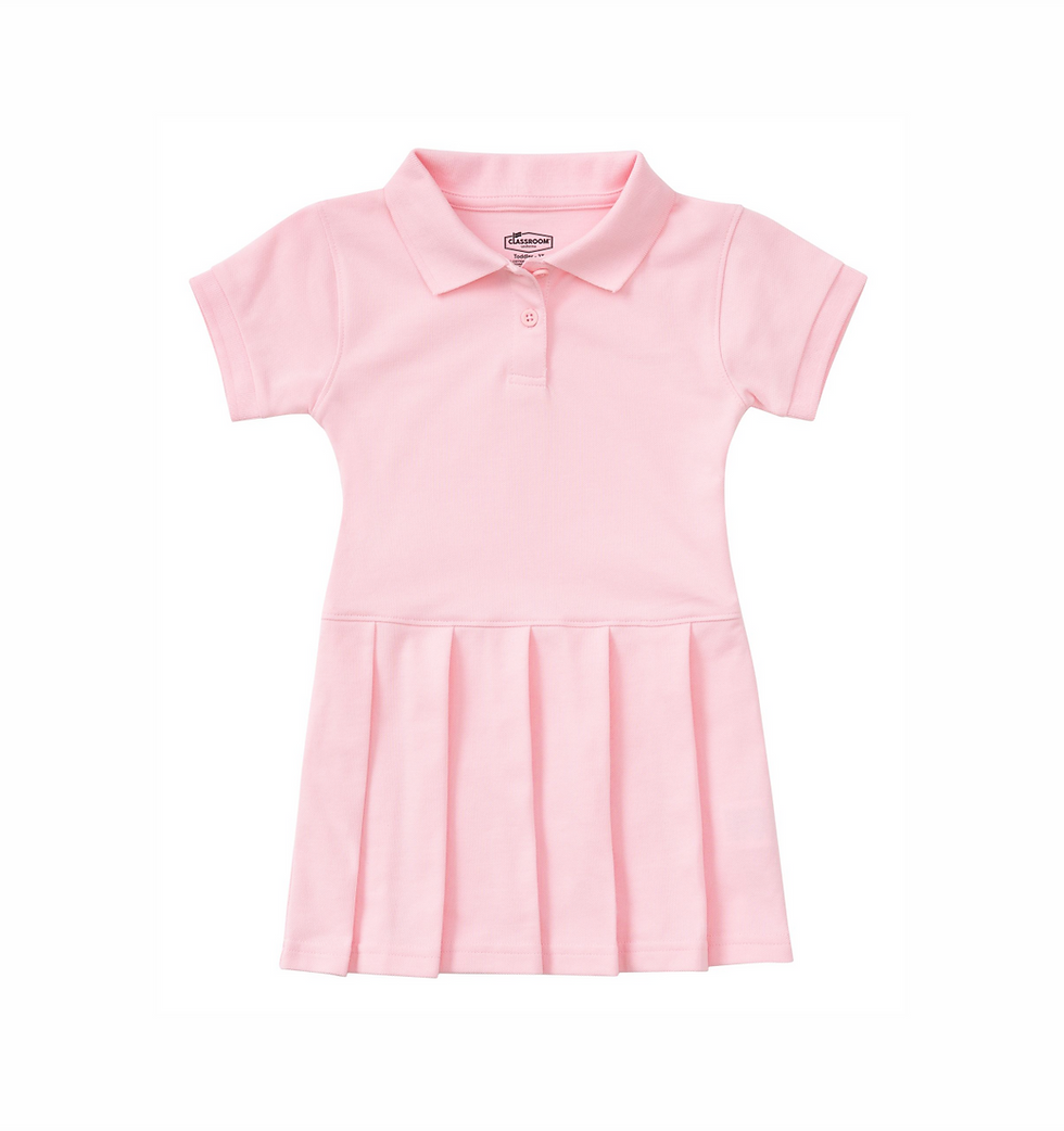 Pink Pique Polo Dress
