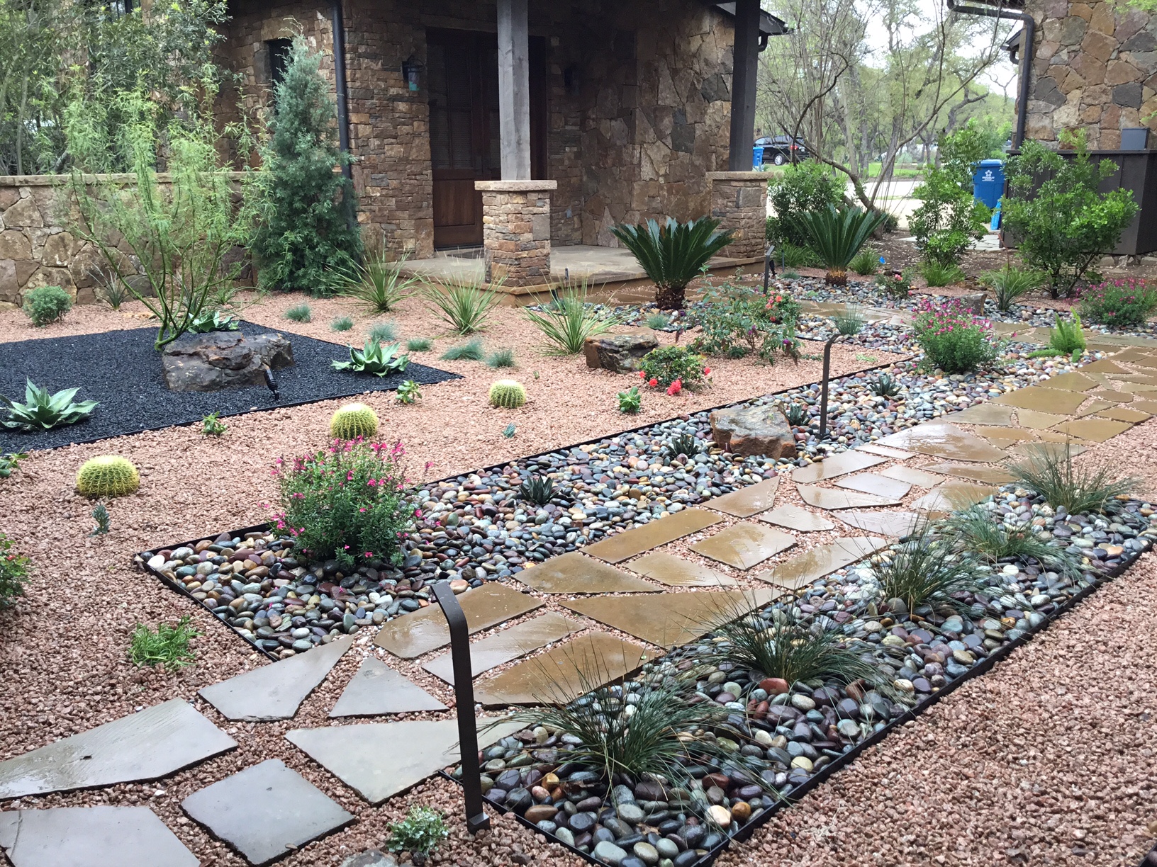 Modern, Drought Tolerant, Landscape Glass Garden by JXC Landscaping (22)