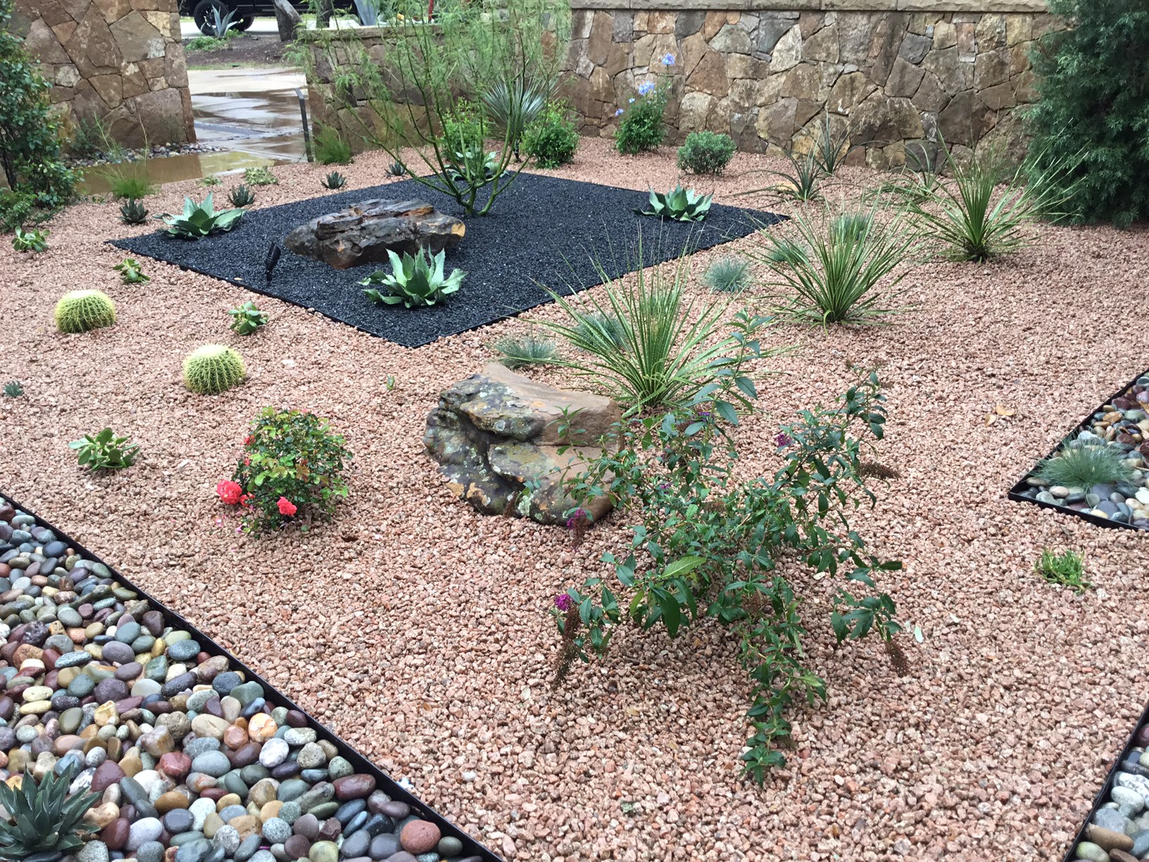 Modern, Drought Tolerant, Landscape Glass Garden by JXC Landscaping (17)