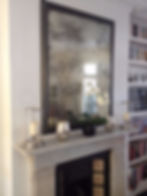Antiqued Over Mantle Mirror