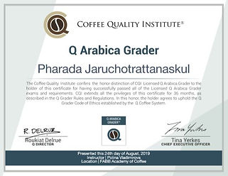 Certificate Pharada Jaruchotrattanaskul