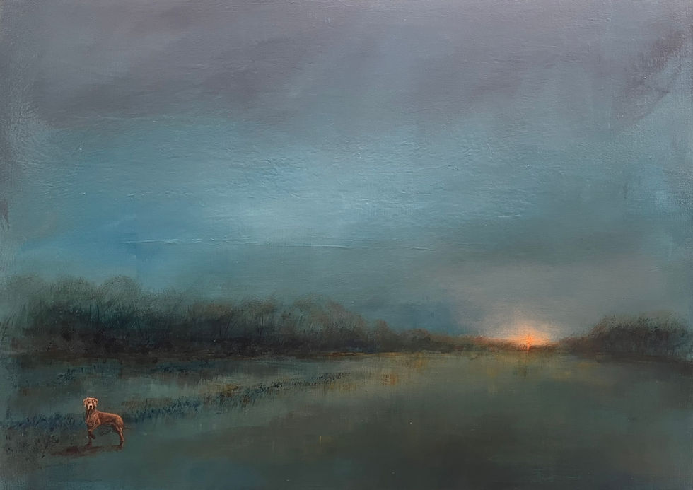 Crépuscule et chien