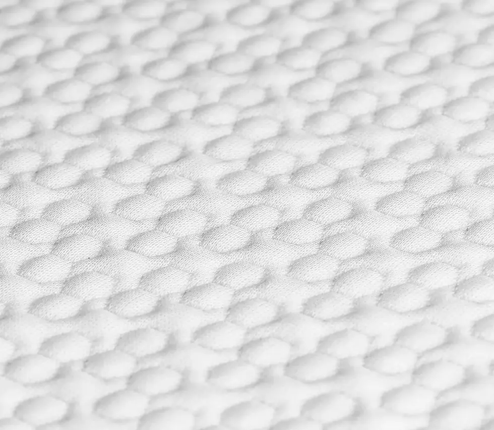 Thumbnail: Waffle weave pattern on a king mattress cover