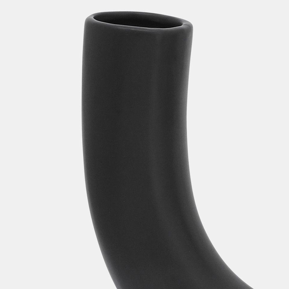 Thumbnail: U-Shaped Black Vase