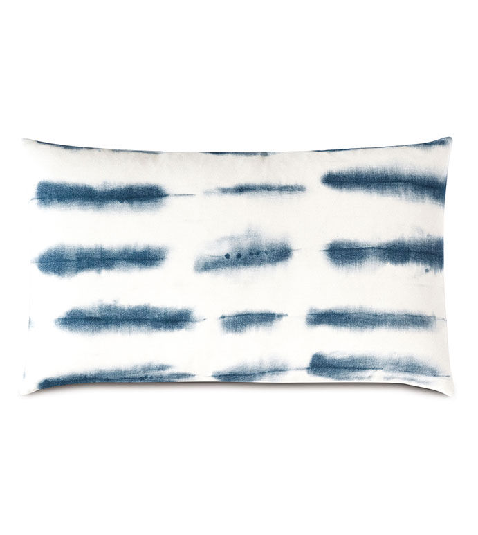 Blue and White feather Filled Down Pillow