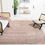 Thumbnail: a blush colored contemporary area rug in a room with furniture