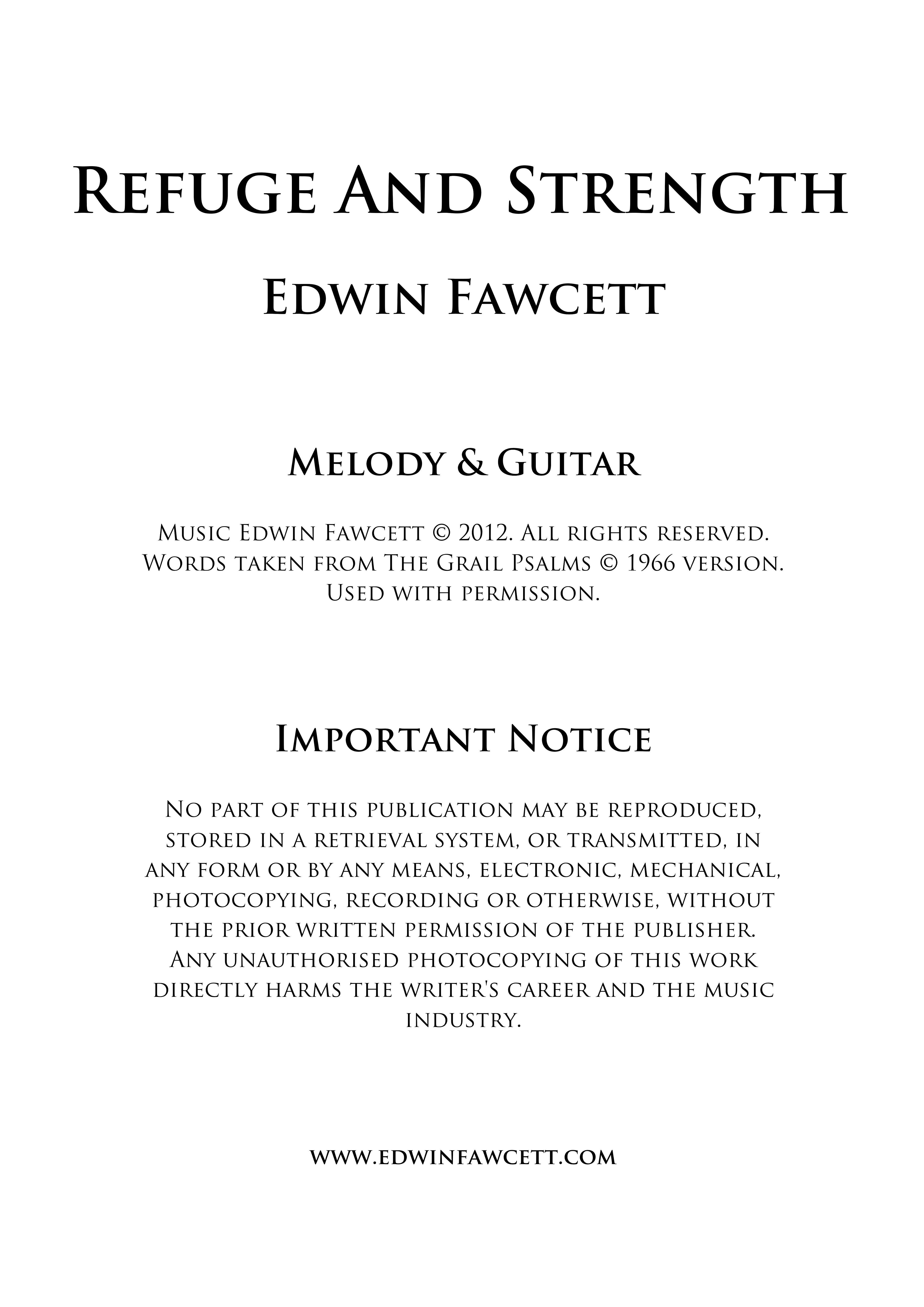 Refuge And Strength (M+G) PDF