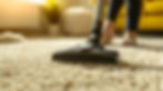 someone is vacuuming the carpet