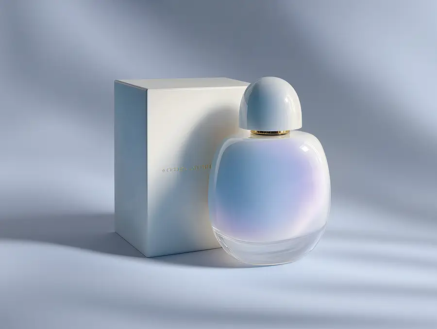 Une bouteille de parfun en coloris Cloud Dancer