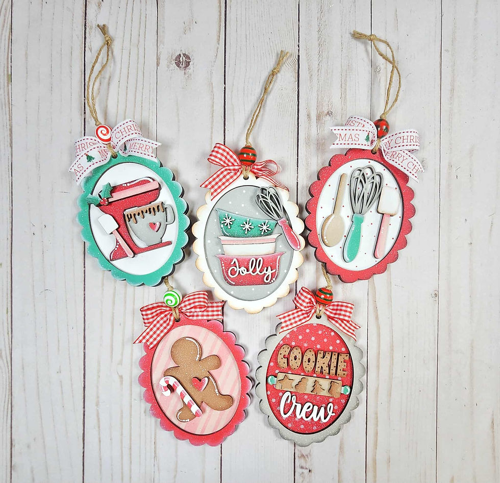 Set of 5 Ornaments DIY Decor Workshop