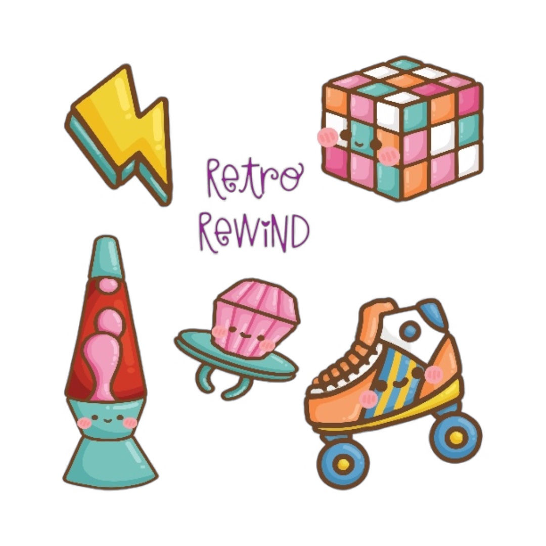 Pocket Size Coloring Book ~ Retro Rewind
