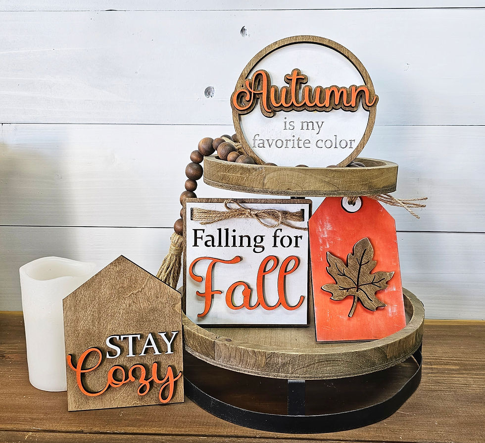 Autumn Tiered Tray Decor Workshop