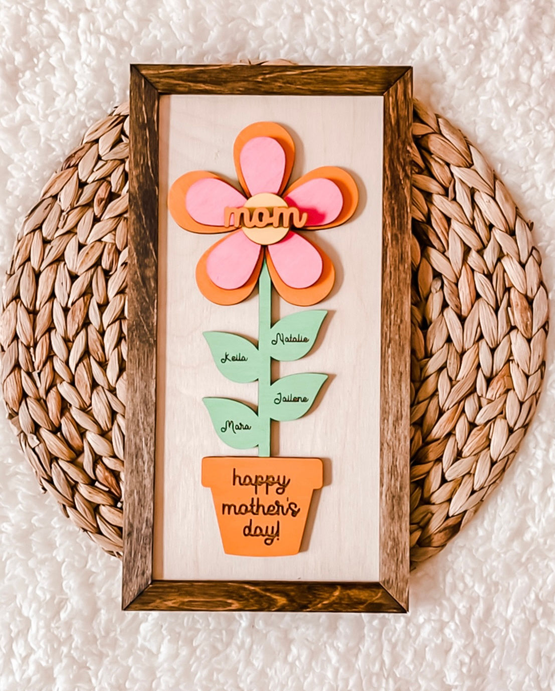 Personalized Mom/Grandma Flower with Names ~ Finished