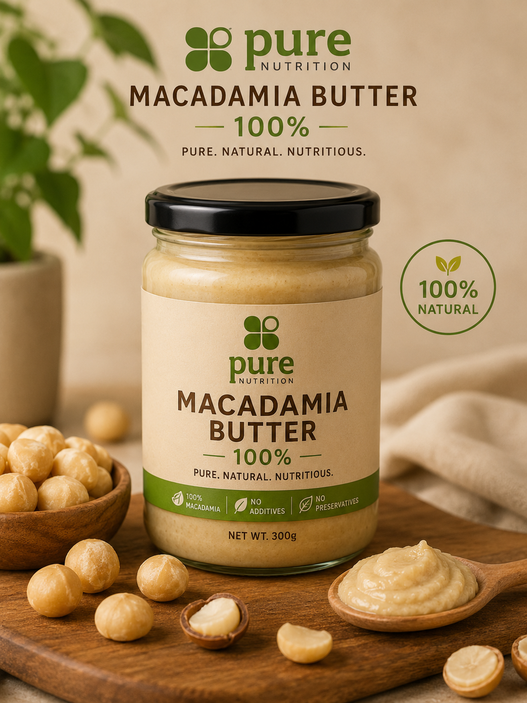 100% Macadamia Butter Kenya