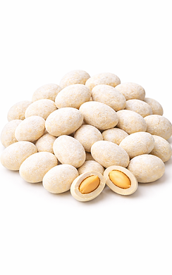 Peanuts White Chocolate Fire Roasted & Caramelised dusted Icing Sugar