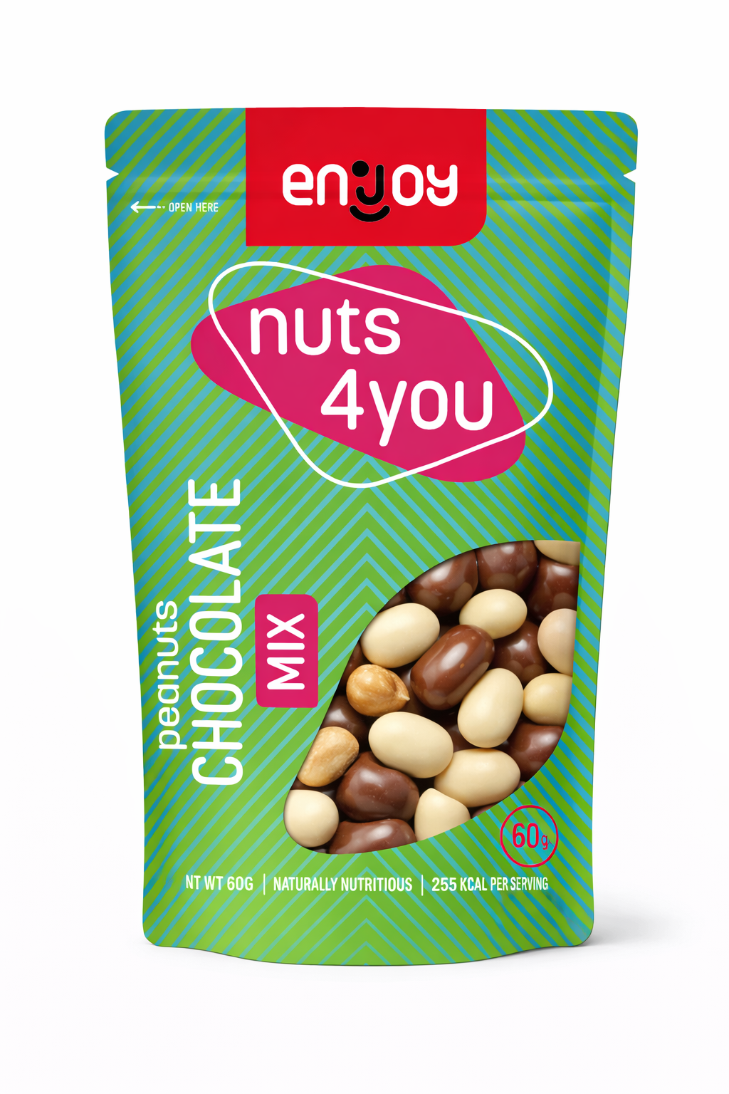Peanuts Mix White-Dark-Milk Chocolate Fire Roasted & Caramelised