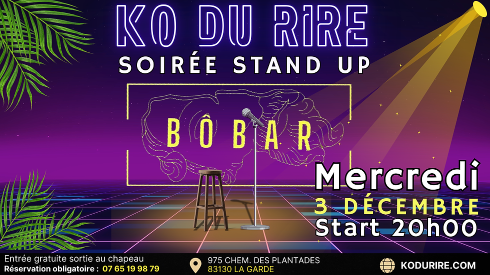 Stand up au BOBAR à la garde
