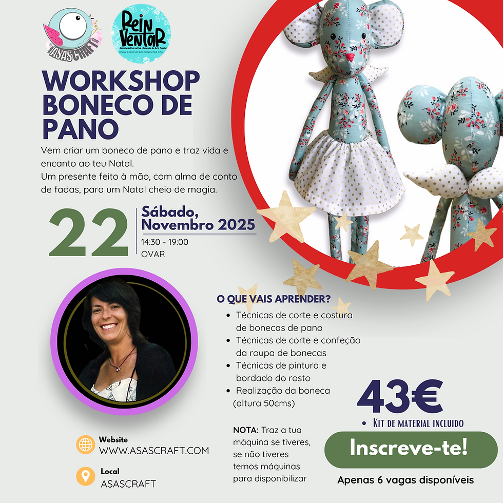 workshop de natal - boneco de pano